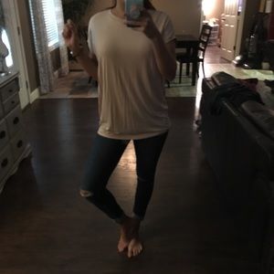 Beige Piko top Sz M